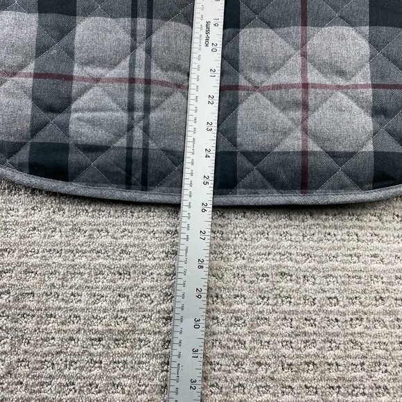 Paraphrase Vest Women Size 1X Gray Red Checkered Full Zip Button Pockets Casual - Picture 12 of 12